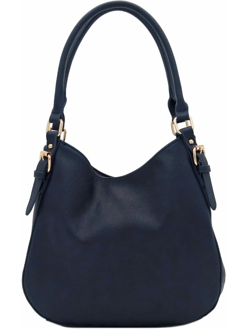 Stylish Lightweight Medium Hobo Bag - 3 Compartment Faux Leather Tote
